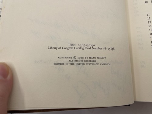 Isaac Asimov SIGNED 1ST EDITION 1ST PRINT In Memory Yet Green: Autobiography HC - Foto 6 di 13