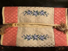 Vtg Rectangle Tissue Box Holder-Fabric/Needle...