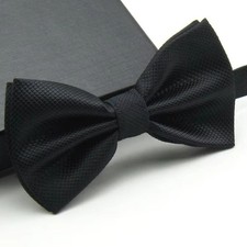 Smart Bow Tie Neck Mens Tie Satin Dickie Bow Fancy Dress Wedding Plain Pre-Tied