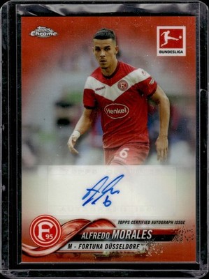 2018-19 Topps Chrome Bundesliga Orange Refractor /25 Auto Alfredo Morales