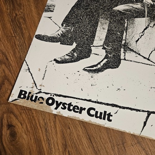 Póster plano Blue Oyster Cult 28x20 vintage blanco y negro Columbia original años 70 - Imagen 2 de 7