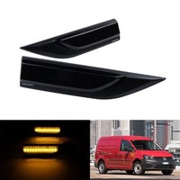 2X Amber LED Seitenblinker Wiederholer Licht Schwarz FüR VW Caddy MK4 2015-2020