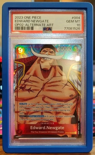 🧭One Piece EDWARD NEWGATE OP02-004 Alt Art PSA 10 ENGLISH White beard ODA ART🏴