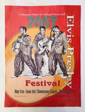 The ELVIS PRESLEY FESTIVAL 2007 *POSTER* Downtown Tupelo, Mississippi  24" X 18"