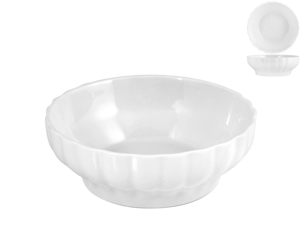 Porcelain Salad Bowl White Coste Hotelware 20cm H Green Hotelware