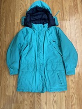 Vintage Eddie Bauer Jacket Womens Med Gore-Tex Goose Down Parka Hooded Coat 90s