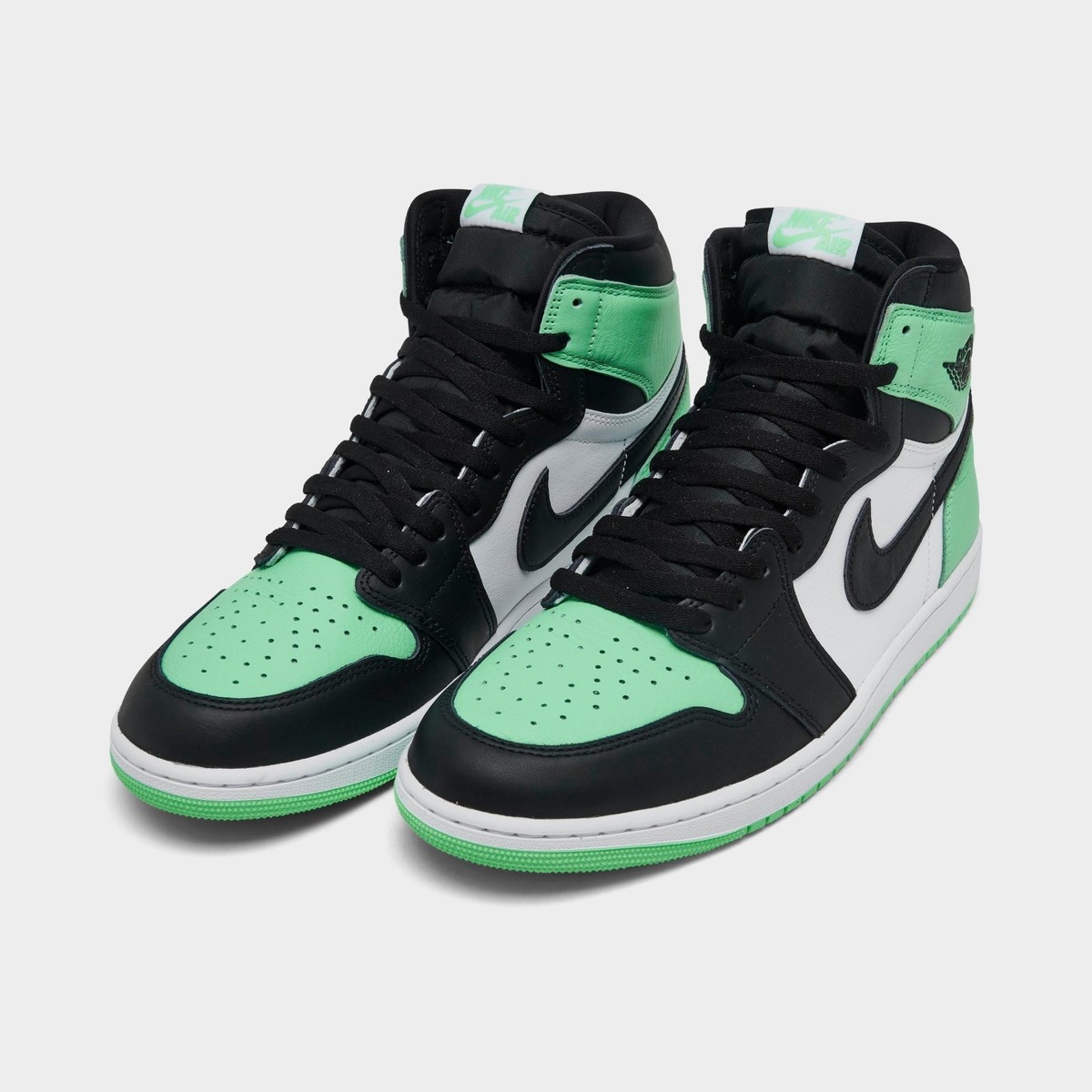 Air Jordan Retro High OG Basketball Shoes Black Green Glow Sz