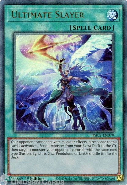 RA02-EN070 Ultimate Slayer : Ultimate Rare 1st Edition YuGiOh Card