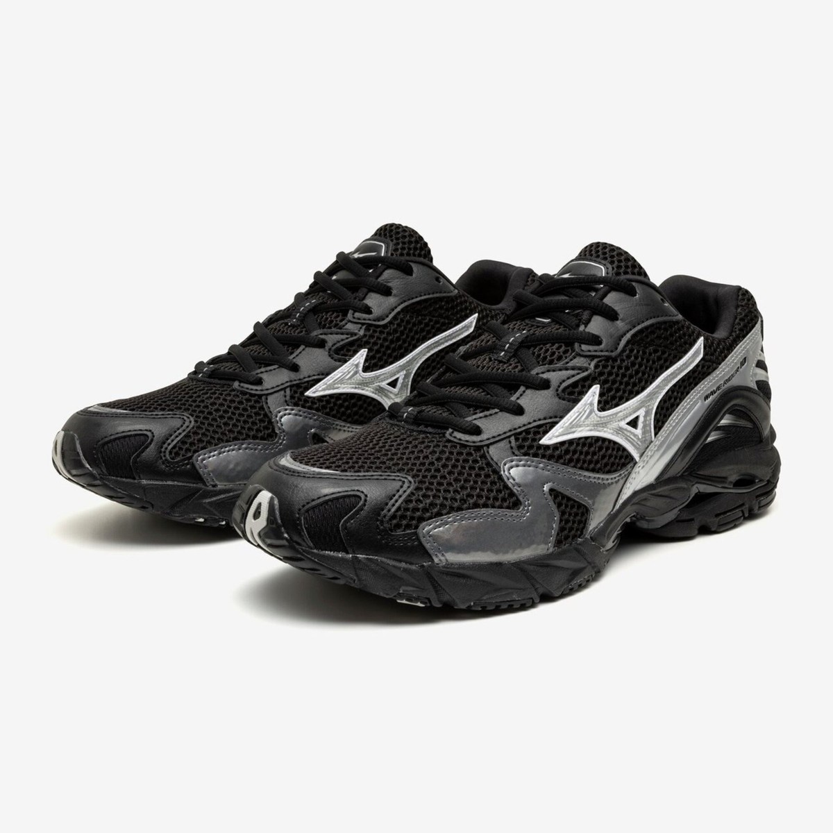 Mizuno Wave Rider 10 Black Metallic Silver D1GA243151 Men's