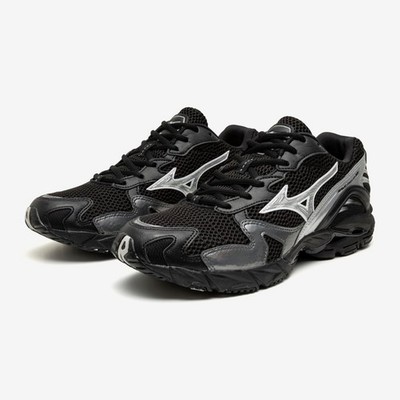 Mizuno Wave Rider 10 Black Metallic Silver D1GA243151 Men's Size