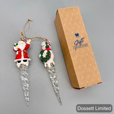 Avon Gift Collection Santa Snowman Icicle Chr...