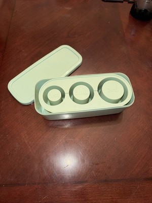 Ice Cube Tray for Tumbler Cup 40Oz Green 3 Piece Silicone Cylinder Ice Mold