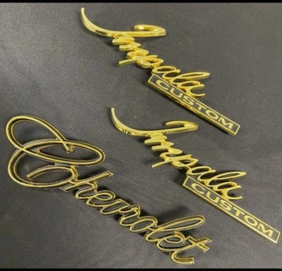 1969-1976 Chevy Impala Custom Gold Emblem Set New. 20,22 | eBay
