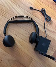 Poly Voyager Focus 2 Wireless DECT Headset USB Base Dual Boom Mic Black