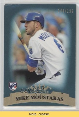 2011 Topps Tier One Blue Four 144/199 Mike Moustakas #67 Rookie RC READ 0af