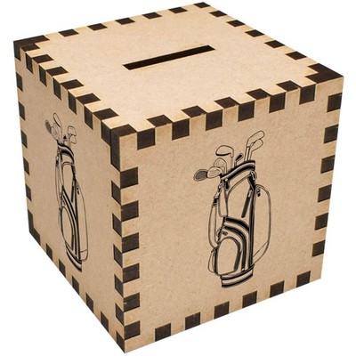 Spardose / Sparschwein ''Golftasche gefüllt mit Eisen und Hölzern'' (MB00108866)
