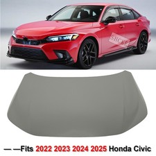 Primed Steel Hood Panel Fits 2022 2023 2024 2025 Honda Civic