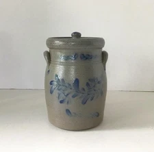 Rowe Pottery Works, Cambridge WI 30th Anniv Canister or Storage Jar with Handles