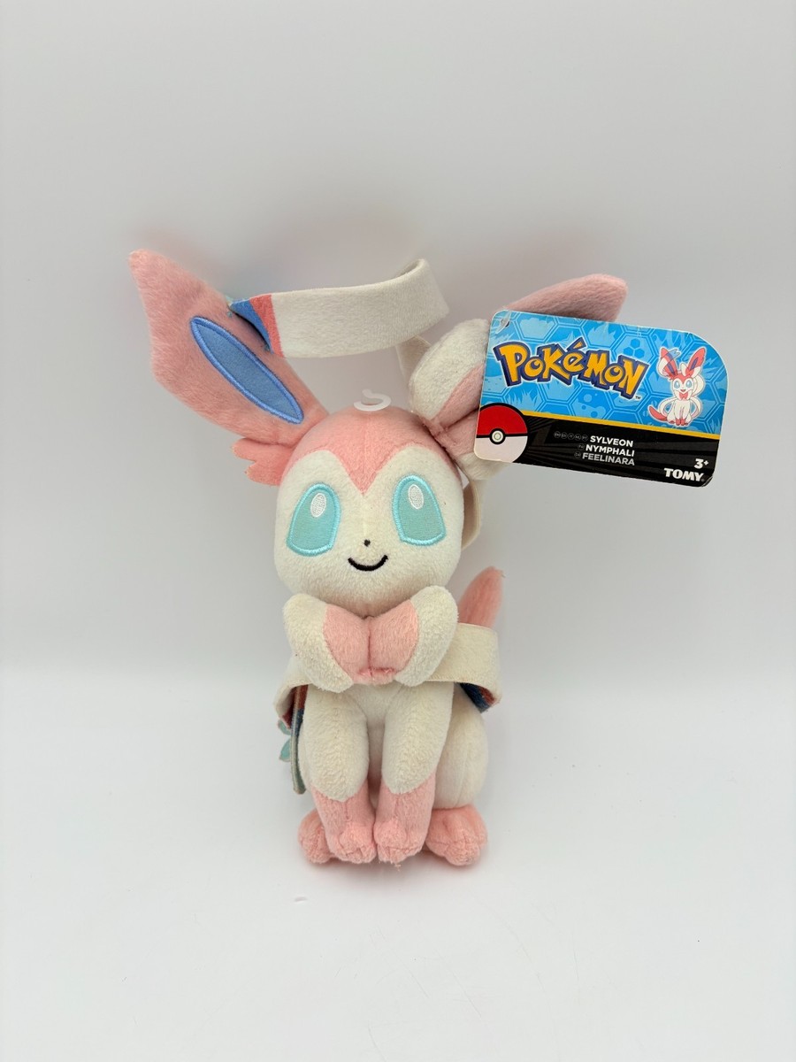 Pokemon Sylveon Plush Diamond Eevee Evolution Pink White Nintendo