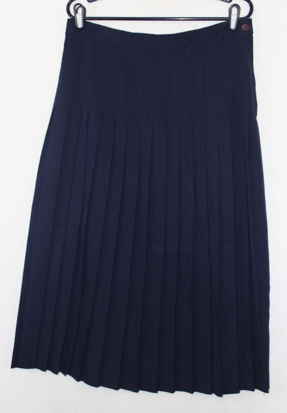 Vintage Joan Walters Navy Blue Pleated Midi Skirt Size 14 NWT Made in USA
