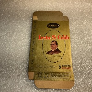 Imperial Cigar Co Irvin S. Cobb Cigars Box Favorite of Millions Empty