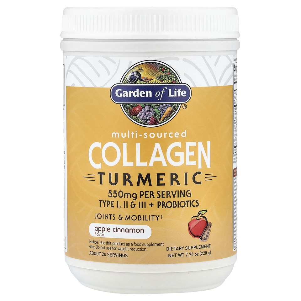 Multi-Sourced Collagen Turmeric, Apple Cinnamon, 7.76 oz (220 g)