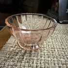 Old Cafe Depression Era Pink Flat Sherbet Diish by Hocking Glass