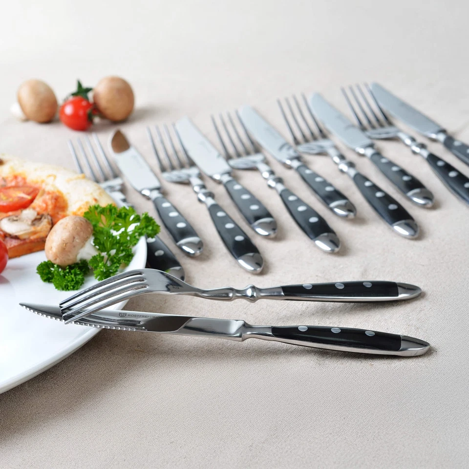 GRÄWE Steakbesteck / Pizzabesteck 12-teilig Nostalgie Besteck, geschmiedet - Bild 4 von 4