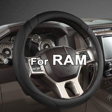 Customized Auto Car Steering Wheel Cover for Dodge RAM 1500 2500 3500 15.5-16 in