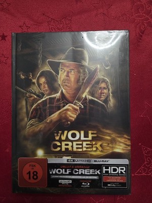 4K Mediabook WOLF CREEK - BACH DER WÖLFE Uncut Unrated UHD BLU-RAY + BLU-RAY - E