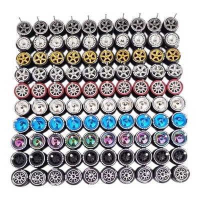 50 Sets Rim Mix & 11mm Pirelli/Toyo/Goodyear/Advan Rubber Tires For Hot Wheels