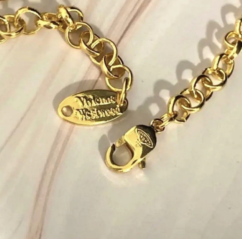 Collar Colgante Vivienne Westwood Perla Orbe Blanco Oro Con Caja De Embalaje Foto 4 de 4