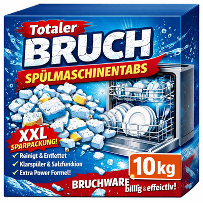 10 Kg Spültabs TOTALER BRUCH Spülmaschinentabs Tabs 12 in 1 Geschirrspültabs