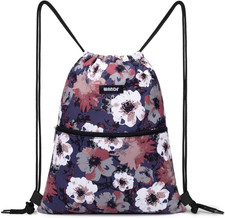 Drawstring Backpack String Bag Sackpack Cinch Water Resistant Nylon for Gym Shop