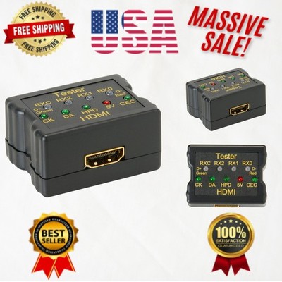 Compact HDMI/DVI Cable Tester - Diagnose Color Issues & Missing Signal Easily