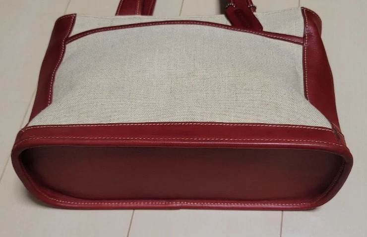 Bolso de Mano COACH Avery Cuero Cartera Lino 6121 Lista Rojo Excelente Estado Foto 4 de 4