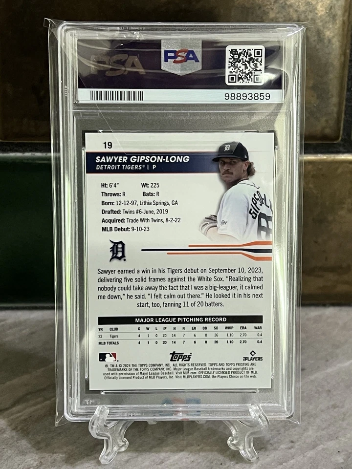 2024 Topps Pristine Sawyer Gipson-Long RC ROOKIE SUPERFRACTOR 1/1 PSA 10 GEM MT - Image 3 of 4