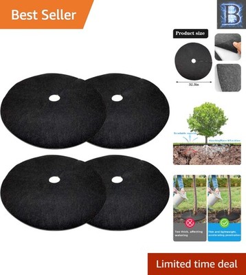 Durable 32.3 Inch Tree Protector Mat Set - 4 Pack for Optimal Root Protection