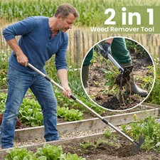 2-in-1 Weed Puller Tool with Long Handle,Heavy Duty Manual Weed Remover 150cm