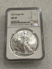 2019 SILVER EAGLE NGC MS 69 ~~ BROWN LABEL  ~~ NO SPOTS ~~ PRISTINE (306)