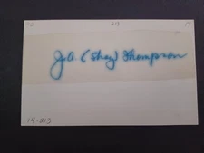 Shag Thompson (d. 1990) Signed Index Card - 1914-16 Athletics - A