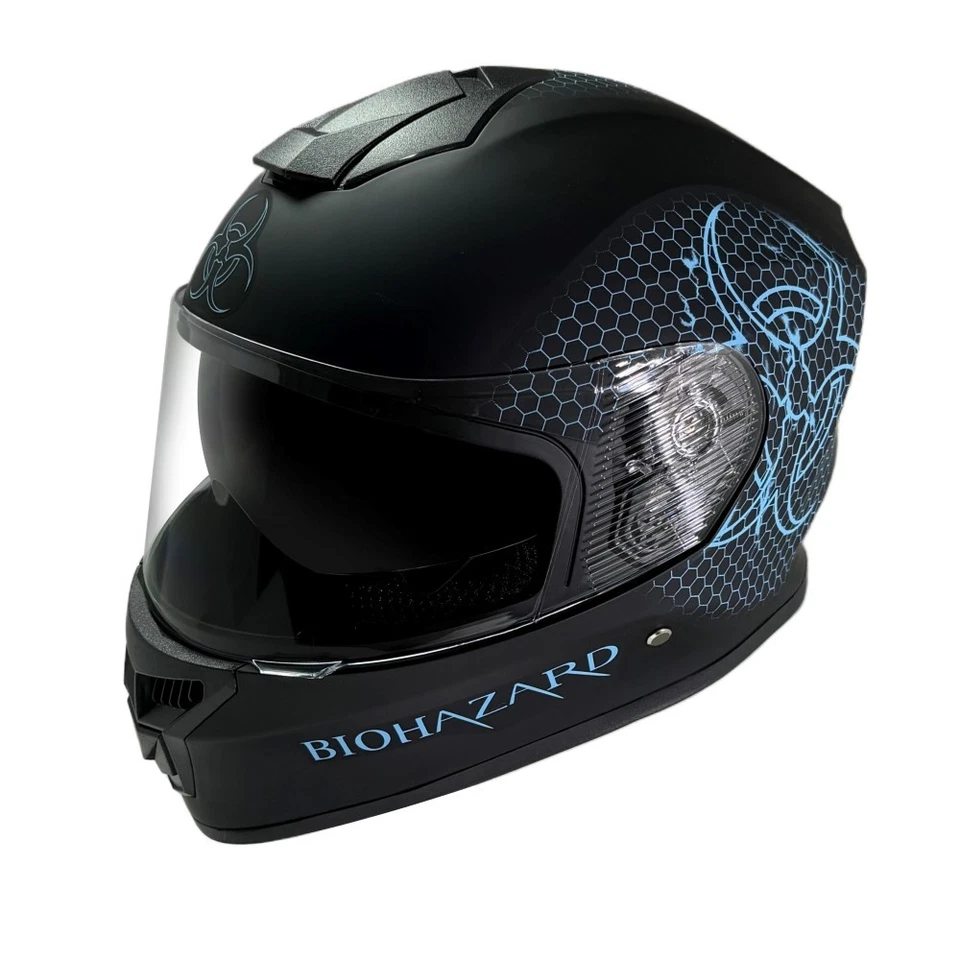 Integralhelm Helm Kinderhelm Motorradhelm Crosshelm Motocross Bio Hazard Teal - Bild 3 von 4