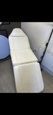 White Faux Leather Massage Table with Adjustable Backrest