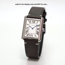 Cinturino orologio vintage cucito originale 20 mm pelle marrone scuro per orologi Cartier