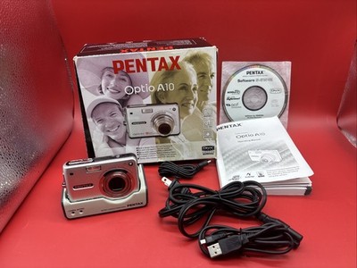 PENTAX Optio A10 8.0 Megapixel 3x Zoom Digital Camera W Charger Dock & 1 Battery