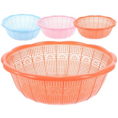 4 Pcs Rice Basin Vegetable Drainer Plastic Strainer   6  Colander Basket