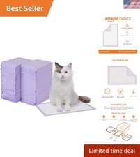 Odor Control Cat Litter Pads, 80 Count, White/Purple