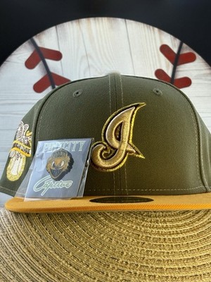 Cleveland Indians New Era 606 Brims 59FIFTY Olive Gold Gray UV Size 7 5/8 DS