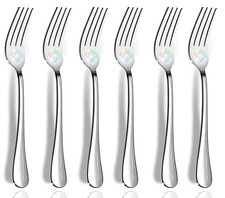 Dinner Forks, Set of 6 Top Food Grade Stainless Steel Silverware Forks, Flatware