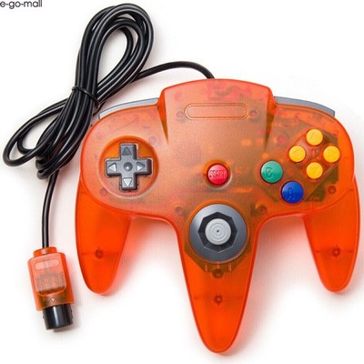 Orange Classic Wired  N64 Controller Joystick Remote for Nintendo 64 System